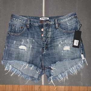 One X One Teaspoon Denim Cutoff Shorts 28